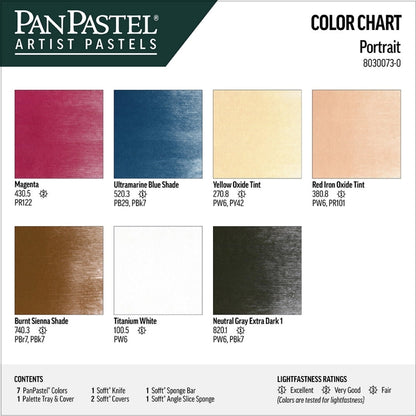 PanPastel Ultra Soft Artist Pastel Portrait Set 7'li