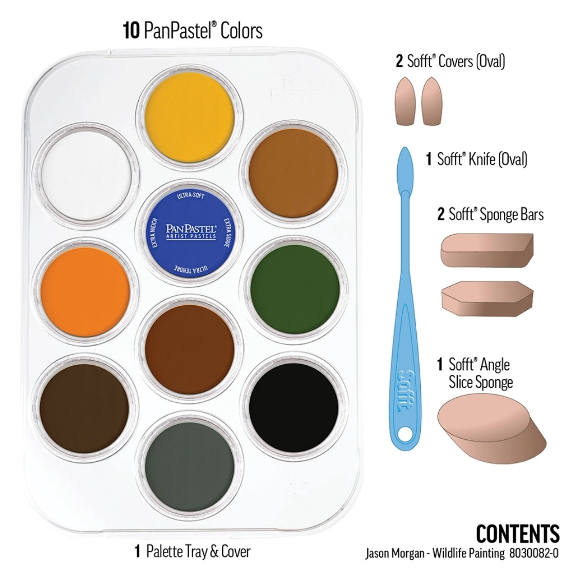 PanPastel Ultra Soft Artist Pastel Wildlife Paint Set 10'lu