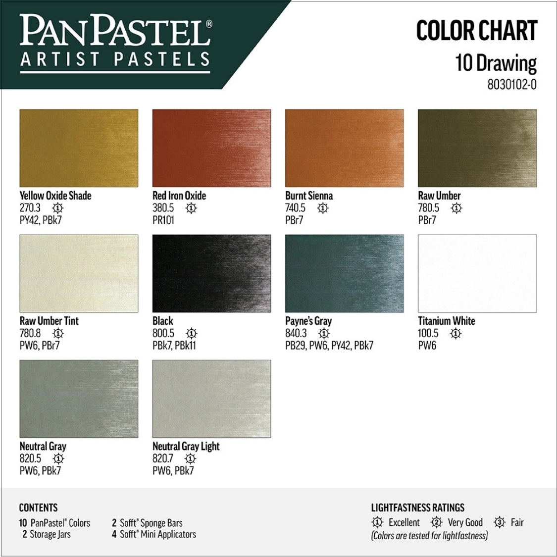 PanPastel Ultra Soft Artist Pastel Drawing Set 10'lu