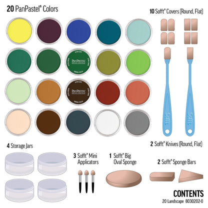 PanPastel Ultra Soft Artist Pastel Landscape Set 20'li