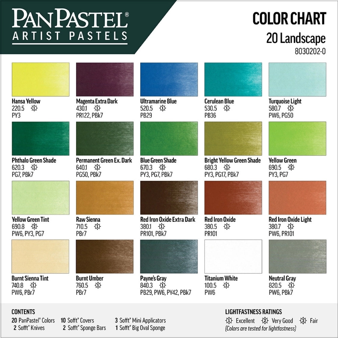 PanPastel Ultra Soft Artist Pastel Landscape Set 20'li