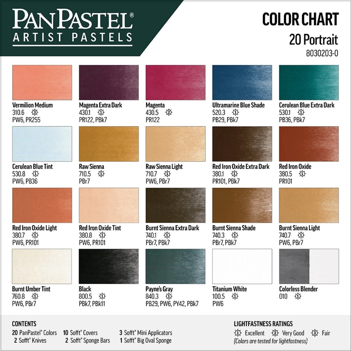 PanPastel Ultra Soft Artist Pastel Portrait Set 20'li