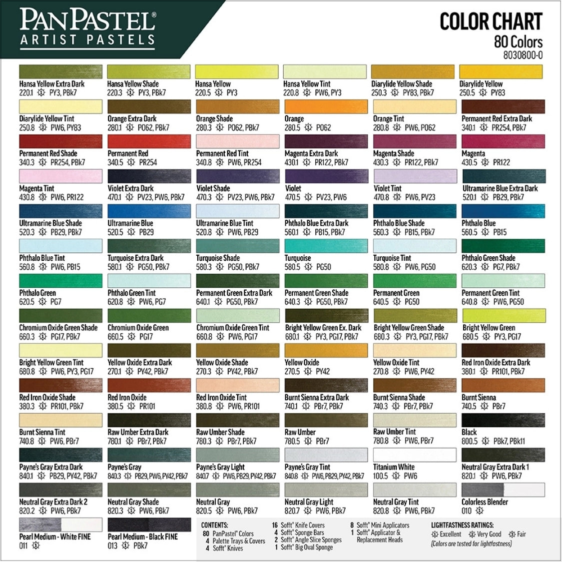 PanPastel Ultra Soft Artist Pastel Full Range Original Colours 80'li