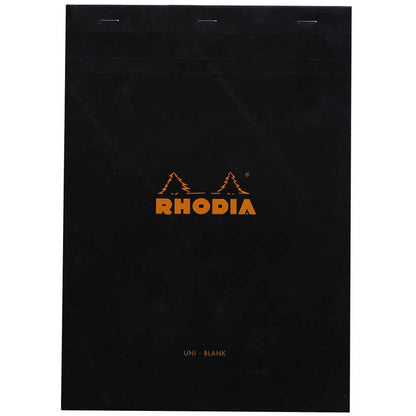 Rhodia Basics No.18 Çizgisiz Bloknot 80gr A4(210x297mm) 80 Yaprak Siyah Kapak