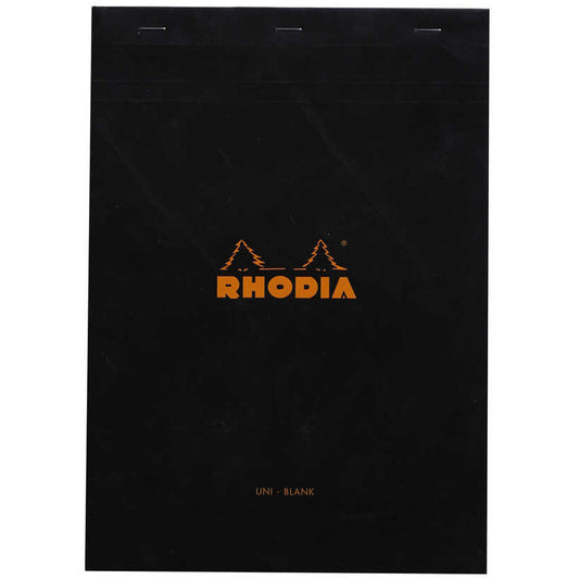 Rhodia Basics No.18 Çizgisiz Bloknot 80gr A4(210x297mm) 80 Yaprak Siyah Kapak