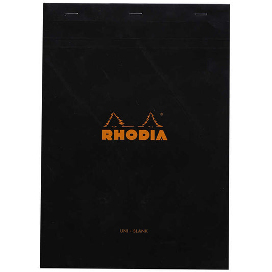 Rhodia Basics No.18 Çizgisiz Bloknot 80gr A4(210x297mm) 80 Yaprak Siyah Kapak