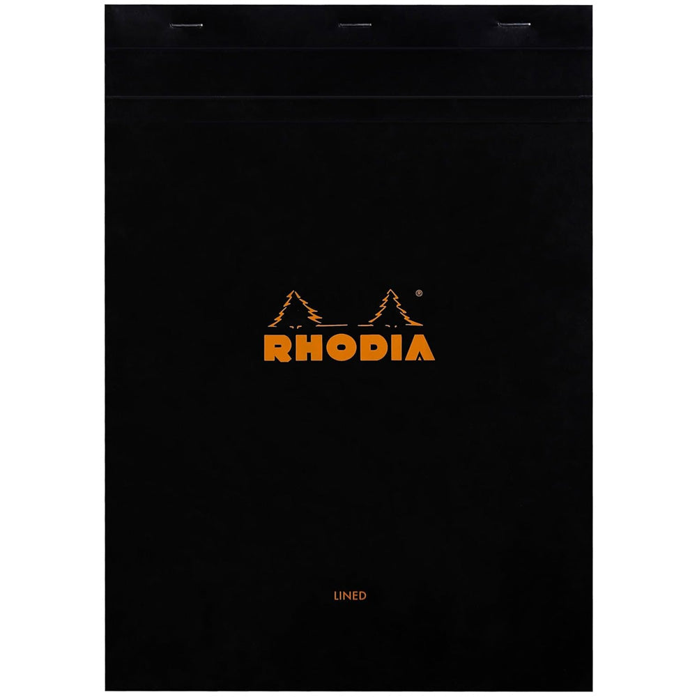 Rhodia Basics No.18 Çizgili Bloknot 80gr A4(210x297mm) 80 Yaprak Siyah Kapak