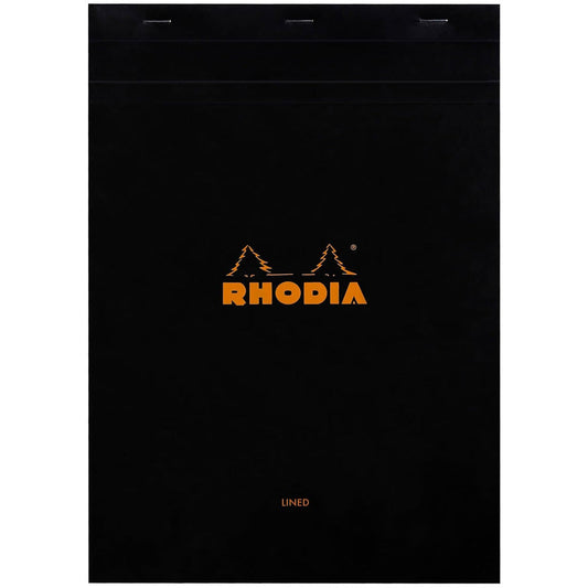 Rhodia Basics No.18 Çizgili Bloknot 80gr A4(210x297mm) 80 Yaprak Siyah Kapak
