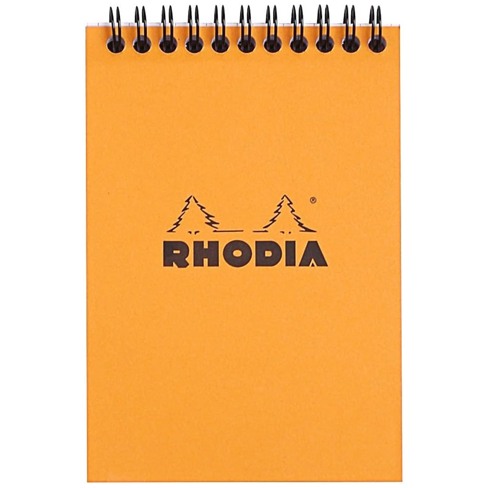 Rhodia Classic Üstten Spiralli Kareli Bloknot 80gr A6(105x148mm) 80 Yaprak Turuncu Kapak