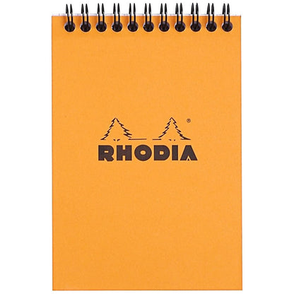 Rhodia Classic Üstten Spiralli Kareli Bloknot 80gr A6(105x148mm) 80 Yaprak Turuncu Kapak