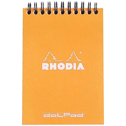 Rhodia Classic Üstten Spiralli Dot Bloknot 80gr A6(105x148mm) 80 Yaprak Turuncu Kapak