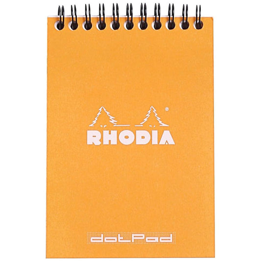 Rhodia Classic Üstten Spiralli Dot Bloknot 80gr A6(105x148mm) 80 Yaprak Turuncu Kapak