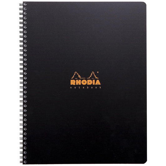Rhodia Active Spiralli Notebook Kareli Defter 90gr A4+(225x297mm) 80 Yaprak Siyah Kapak