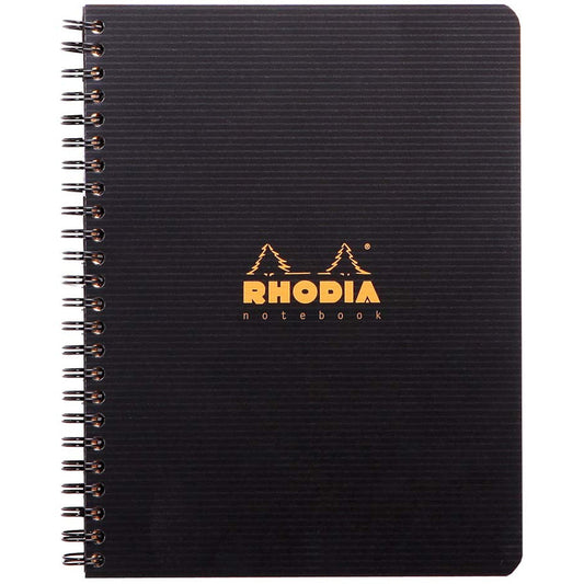 Rhodia Active Spiralli Notebook Kareli Defter 90gr A5+(160x210mm) 80 Yaprak Siyah Kapak