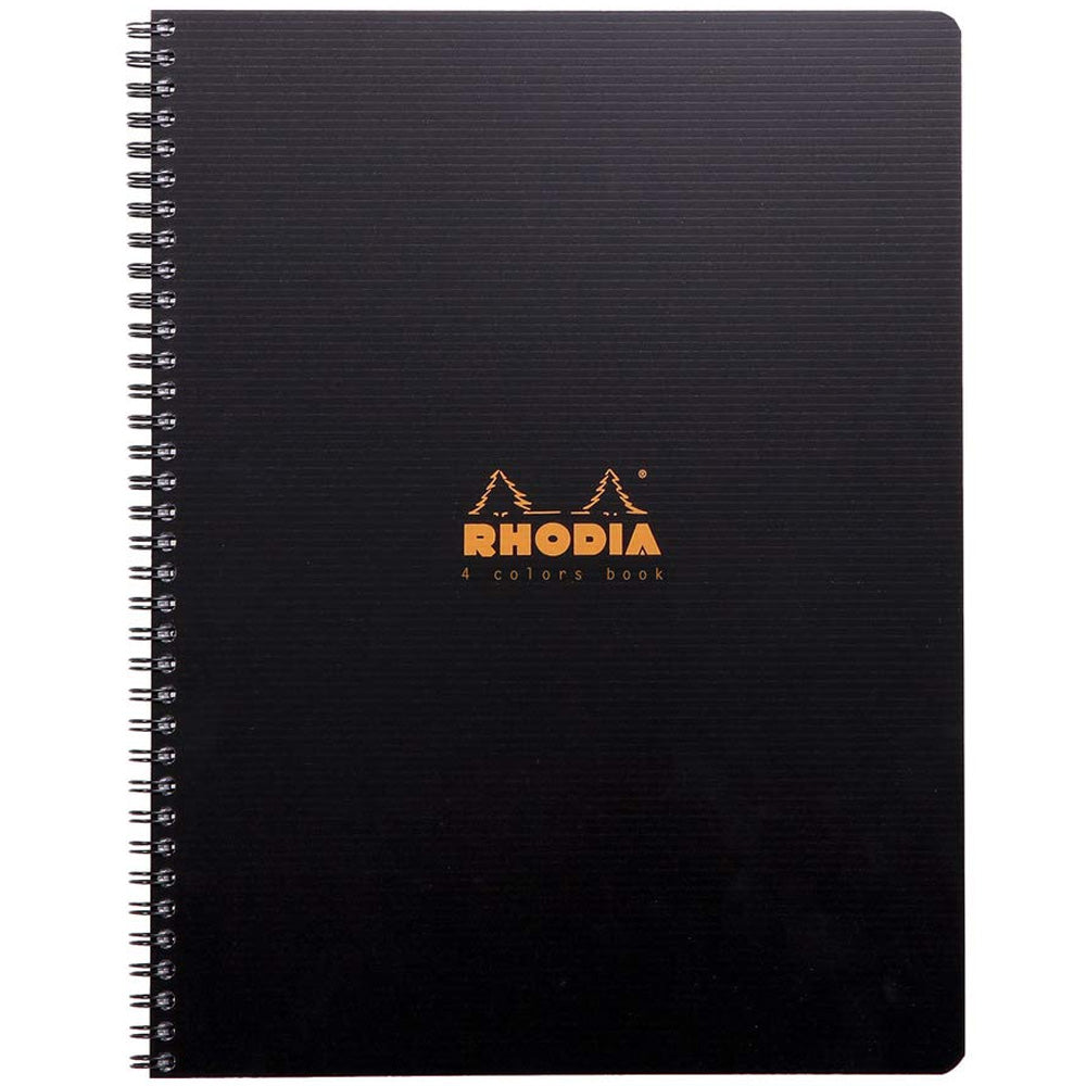 Rhodia Active Spiralli 4 Delikli Kareli Defter 90gr A4+(225x297mm) 80 Yaprak Siyah Kapak