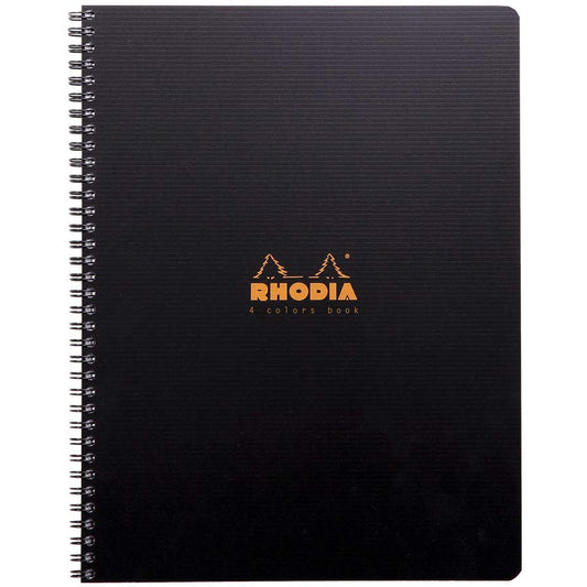 Rhodia Active Spiralli 4 Delikli Kareli Defter 90gr A4+(225x297mm) 80 Yaprak Siyah Kapak