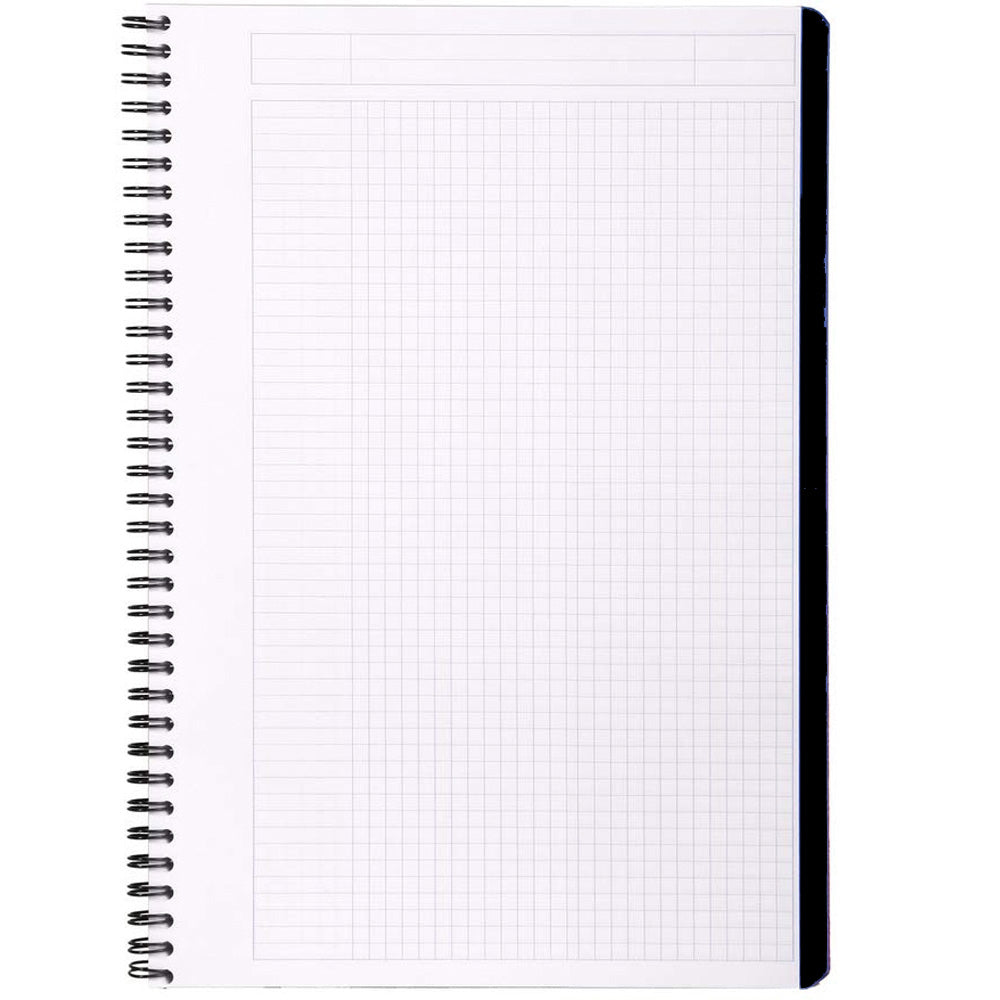 Rhodia Active Spiralli Lastikli 4 Delikli Kareli Defter 90gr A4+(225x297mm) 80 Yaprak Siyah Kapak