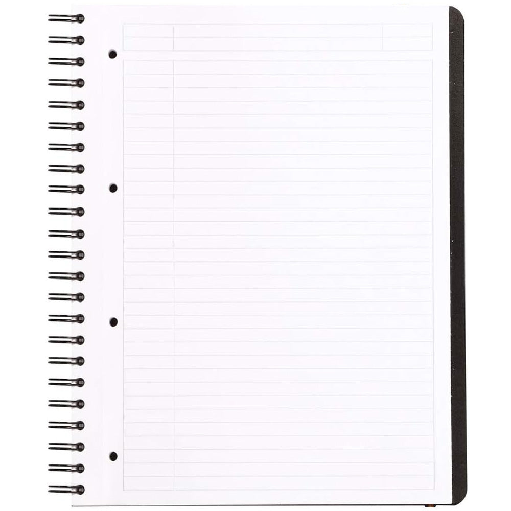Rhodia Active Spiralli Lastikli 4 Delikli  Çizgili Defter 90gr A4+(225x297mm) 80 Yaprak Siyah Kapak