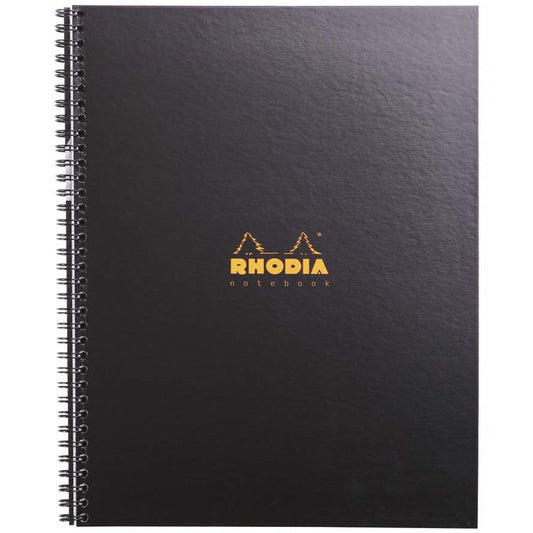 Rhodia Active Spiralli Cetvelli Kareli Defter 90gr A4+(225x297mm) 80 Yaprak Siyah Kapak