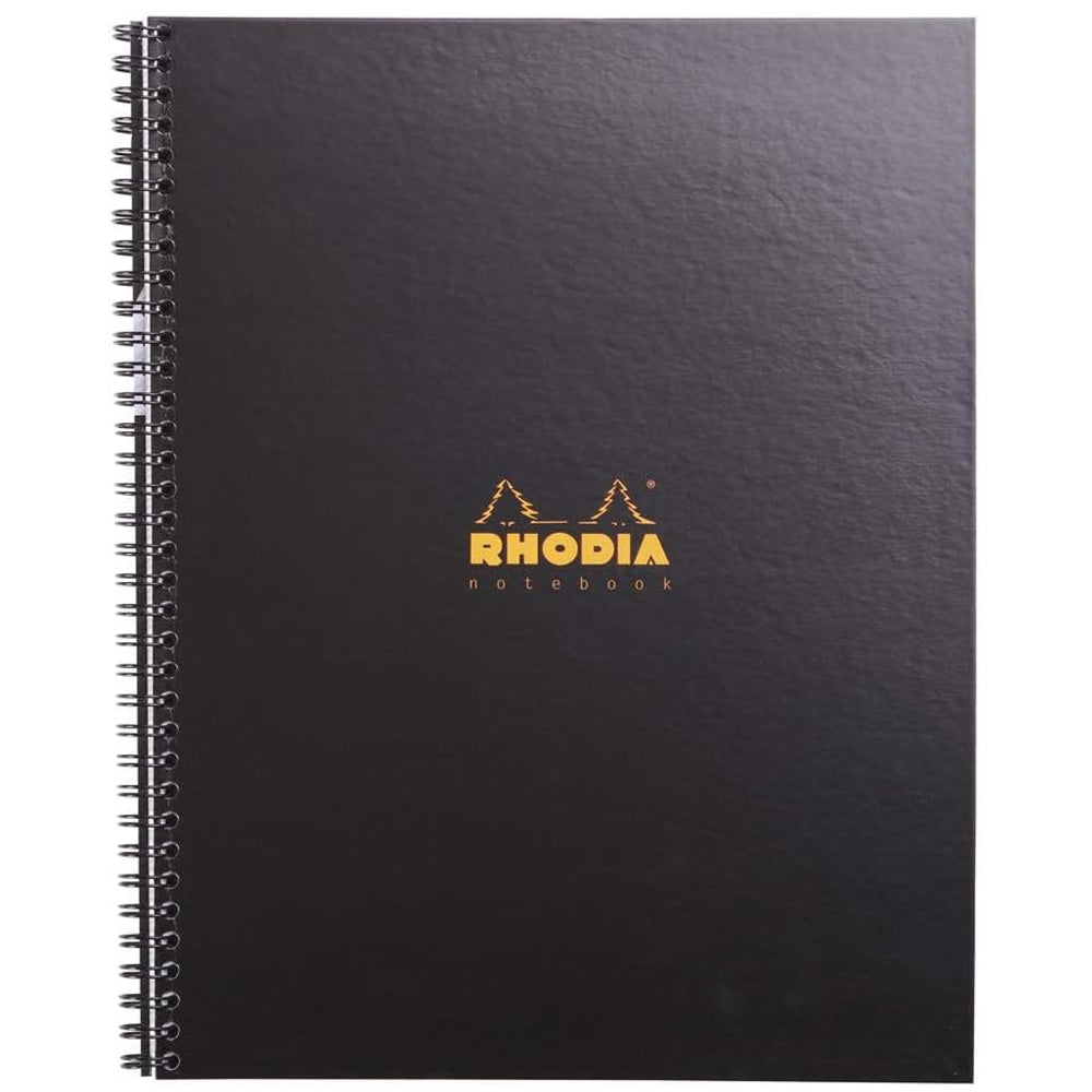 Rhodia Active Spiralli Cetvelli Çizgili Defter 90gr A4+(225x297mm) 80 Yaprak Siyah Kapak