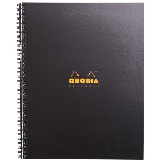Rhodia Active Spiralli Cetvelli Çizgili Defter 90gr A4+(225x297mm) 80 Yaprak Siyah Kapak