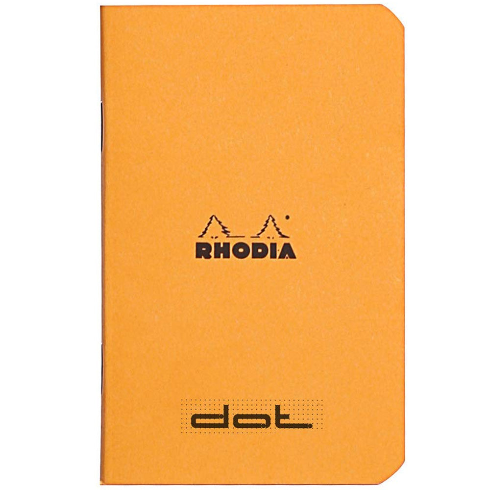 Rhodia Classic Yandan Tel Dikiş Dot Defter 80gr (75x120mm) 24 Yaprak Turuncu Kapak