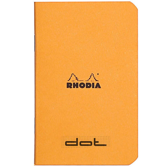 Rhodia Classic Yandan Tel Dikiş Dot Defter 80gr (75x120mm) 24 Yaprak Turuncu Kapak
