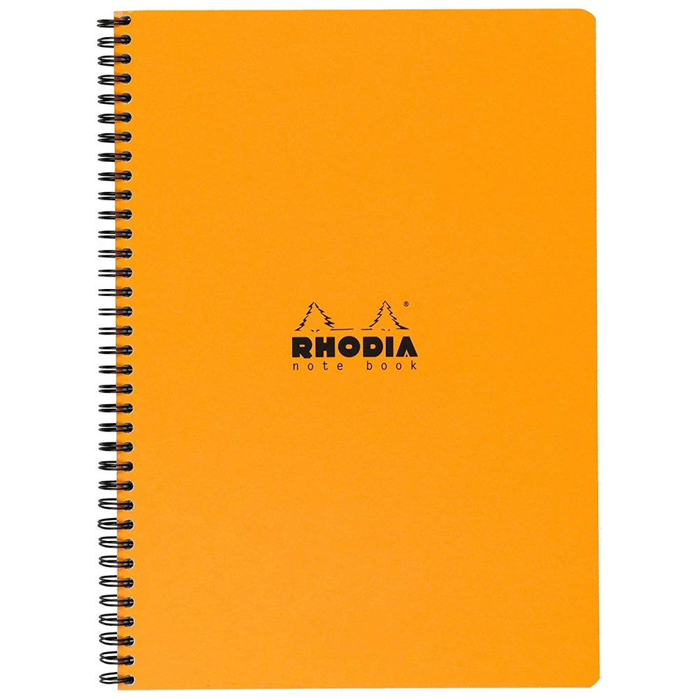 Rhodia Classic Yandan Spiralli Kareli Defter 80gr A4+(225x297mm) 80 Yaprak Turuncu Kapak