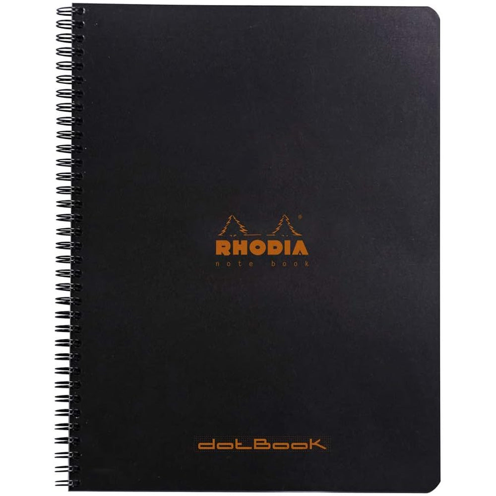 Rhodia Classic Yandan Spiralli Kareli Defter 80gr A4+(225x297mm) 80 Yaprak Siyah Kapak
