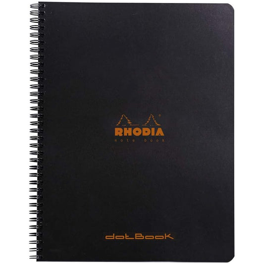Rhodia Classic Yandan Spiralli Kareli Defter 80gr A4+(225x297mm) 80 Yaprak Siyah Kapak