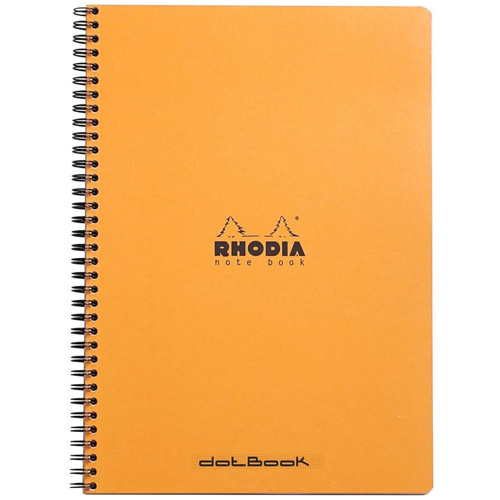Rhodia Classic Yandan Spiralli Dot Defter 80gr A4+(225x297mm) 80 Yaprak Turuncu Kapak