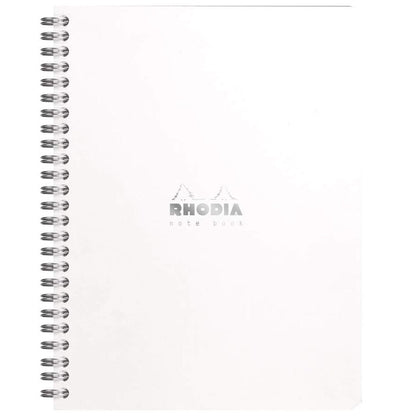Rhodia Classic Yandan Spiralli Çizgili Defter 80grA5+(160x210mm) 80 Yaprak Beyaz Kapak