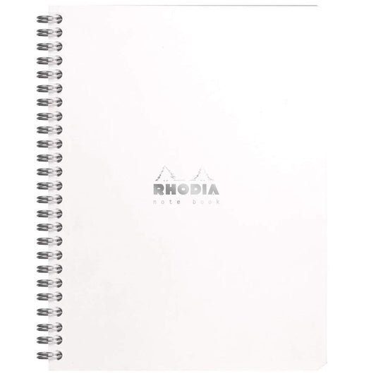 Rhodia Classic Yandan Spiralli Çizgili Defter 80grA5+(160x210mm) 80 Yaprak Beyaz Kapak