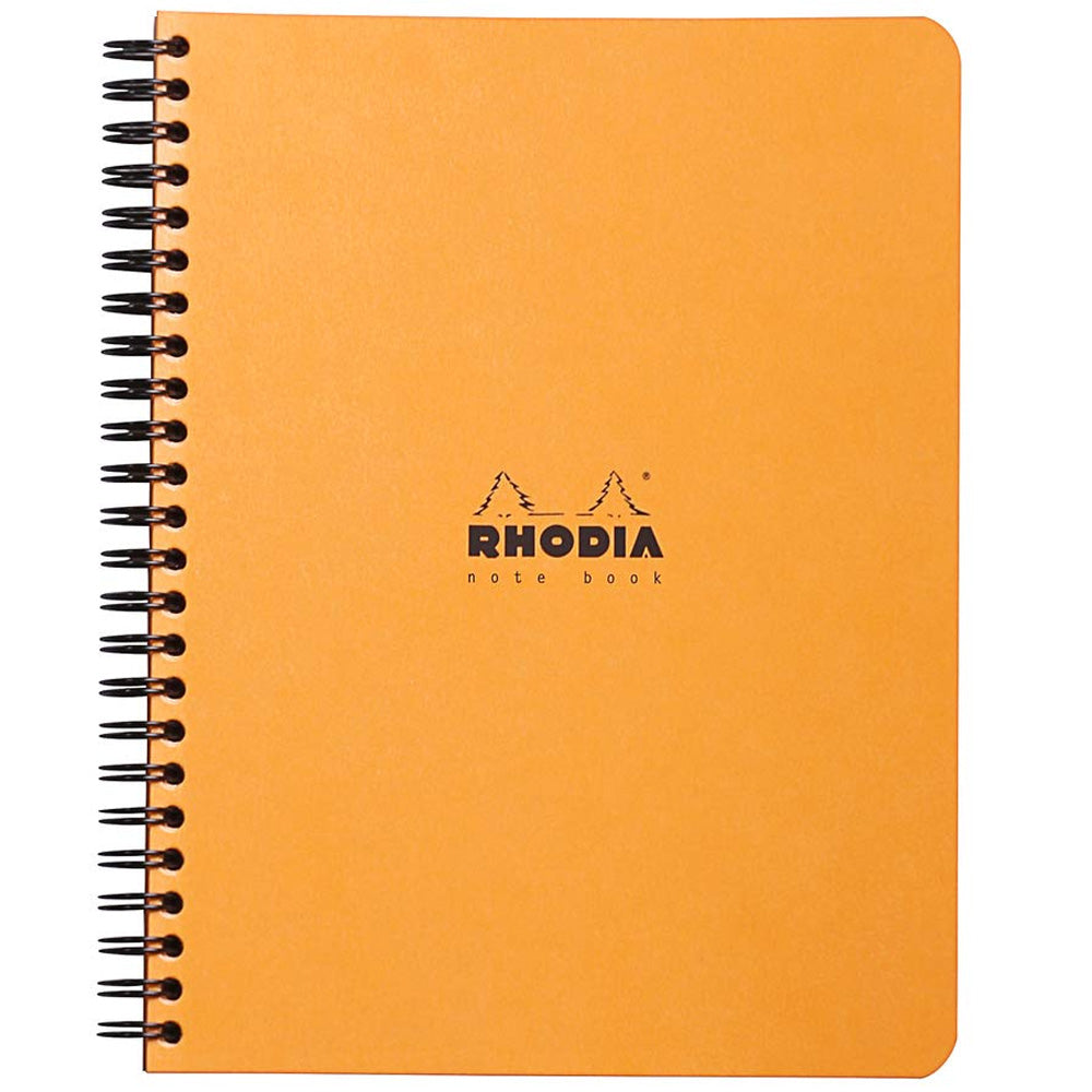Rhodia Classic Yandan Spiralli Çizgili Defter 80gr A5+(160x210mm) 80 Yaprak Turuncu Kapak