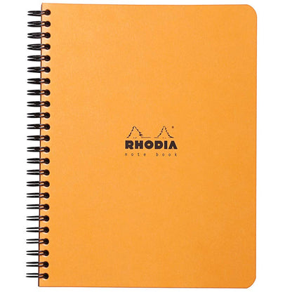 Rhodia Classic Yandan Spiralli Çizgili Defter 80gr A5+(160x210mm) 80 Yaprak Turuncu Kapak