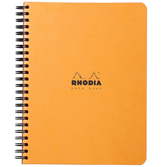Rhodia Classic Yandan Spiralli Çizgili Defter 80gr A5+(160x210mm) 80 Yaprak Turuncu Kapak