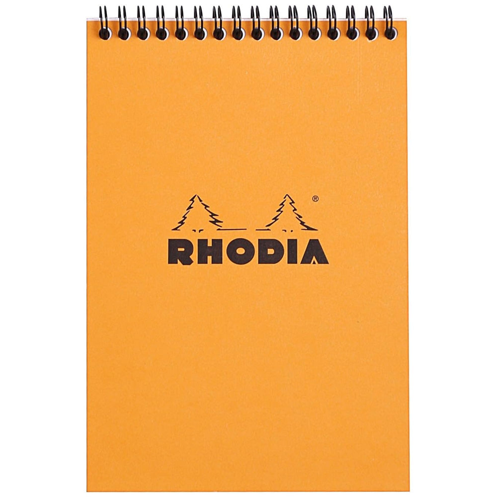 Rhodia Classic Üstten Spiralli Kareli Bloknot 80gr A5(148x210mm) 80 Yaprak Turuncu Kapak