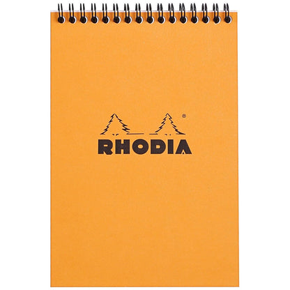 Rhodia Classic Üstten Spiralli Kareli Bloknot 80gr A5(148x210mm) 80 Yaprak Turuncu Kapak