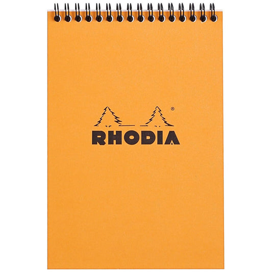 Rhodia Classic Üstten Spiralli Kareli Bloknot 80gr A5(148x210mm) 80 Yaprak Turuncu Kapak