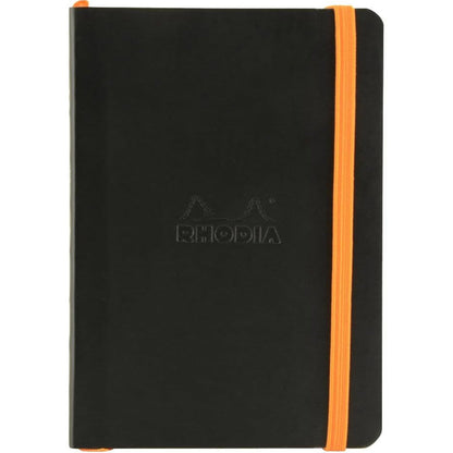 Rhodia Rhodiarama İtalyan Deri Lastikli Dot Defter 90gr A6(105x148mm) 72 Yaprak Black