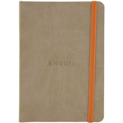 Rhodia Rhodiarama İtalyan Deri Lastikli Dot Defter 90gr A6(105x148mm) 72 Yaprak Beige