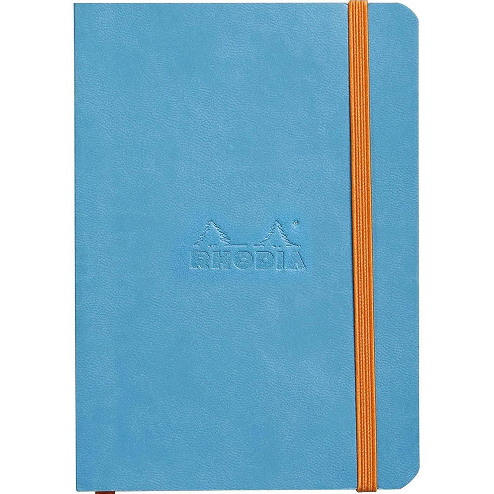Rhodia Rhodiarama İtalyan Deri Lastikli Dot Defter 90gr A6(105x148mm) 72 Yaprak Turquoise