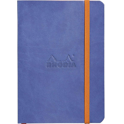 Rhodia Rhodiarama İtalyan Deri Lastikli Dot Defter 90gr A6(105x148mm) 72 Yaprak Saphir