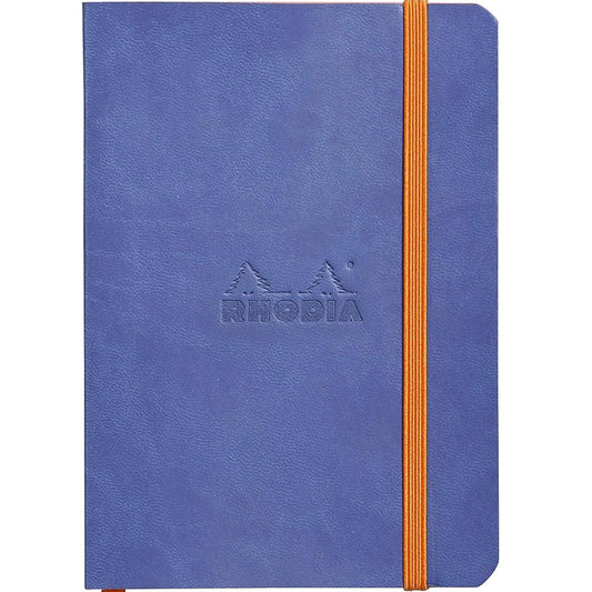 Rhodia Rhodiarama İtalyan Deri Lastikli Dot Defter 90gr A6(105x148mm) 72 Yaprak Saphir