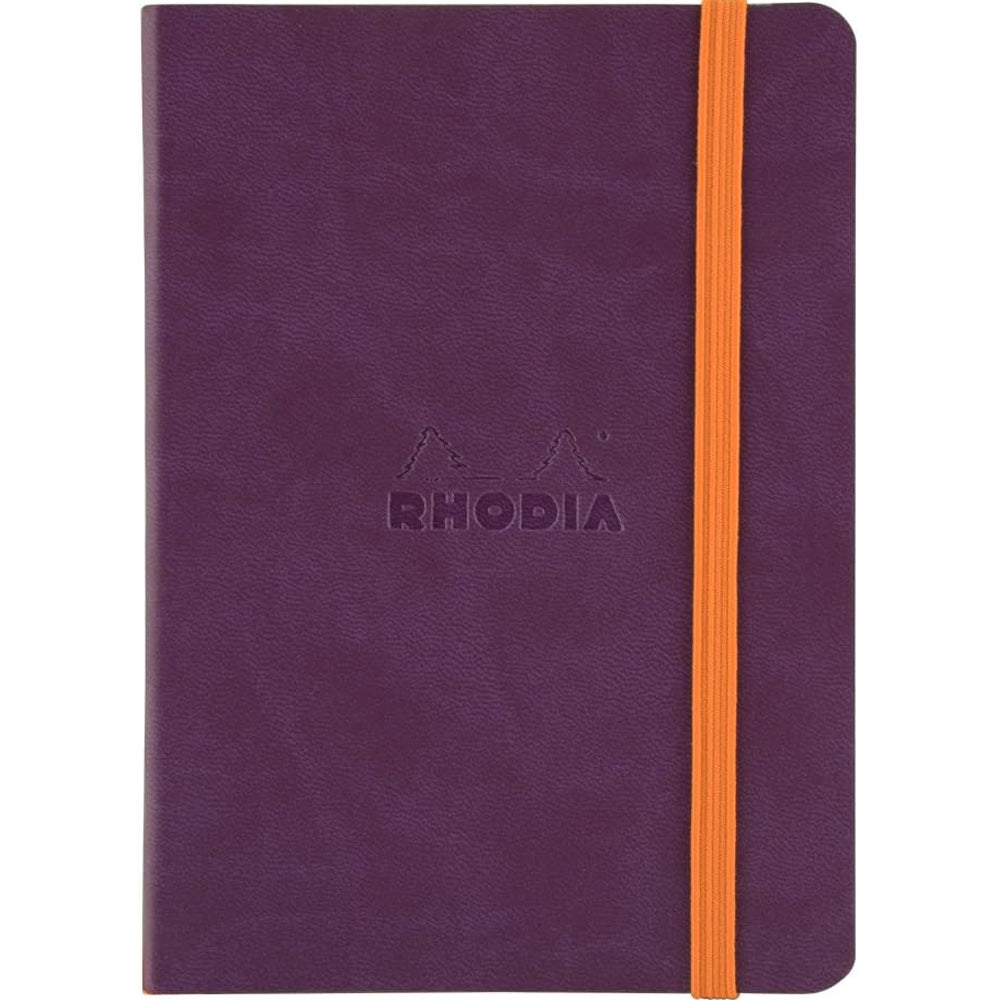 Rhodia Rhodiarama İtalyan Deri Lastikli Dot Defter 90gr A6(105x148mm) 72 Yaprak Violet