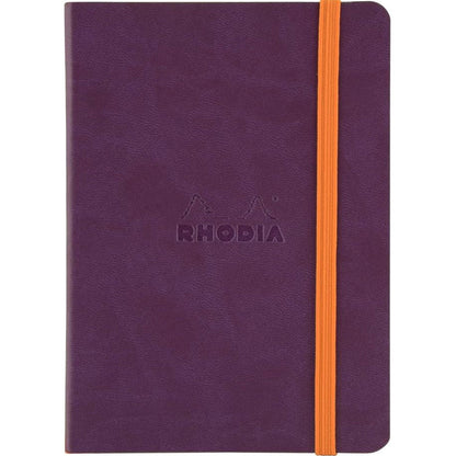 Rhodia Rhodiarama İtalyan Deri Lastikli Dot Defter 90gr A6(105x148mm) 72 Yaprak Violet