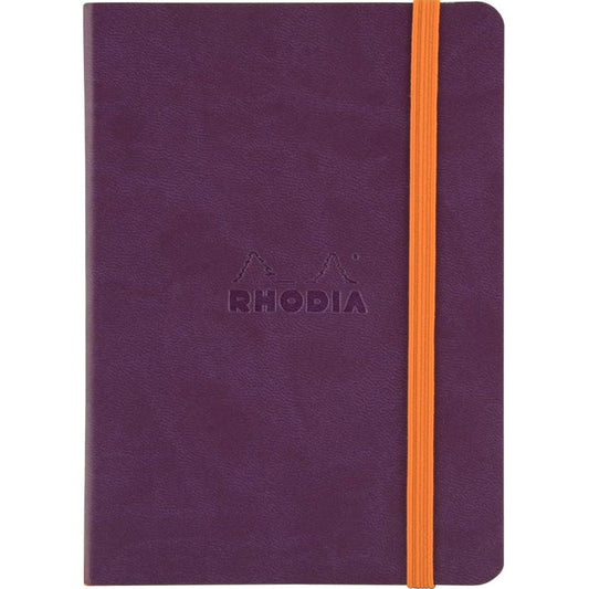 Rhodia Rhodiarama İtalyan Deri Lastikli Dot Defter 90gr A6(105x148mm) 72 Yaprak Violet