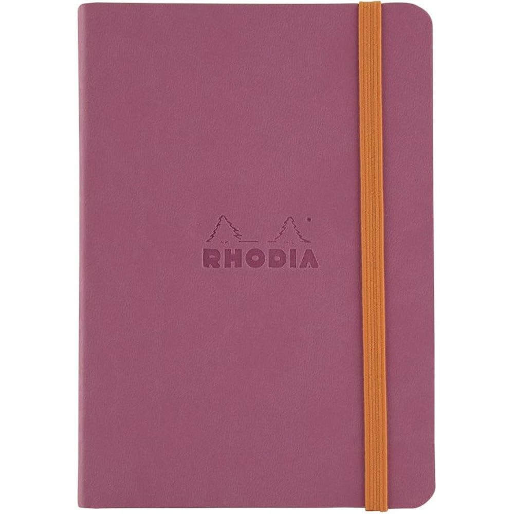 Rhodia Rhodiarama İtalyan Deri Lastikli Dot Defter 90gr A6(105x148mm) 72 Yaprak Lilac