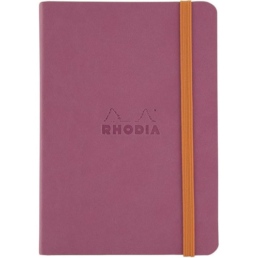 Rhodia Rhodiarama İtalyan Deri Lastikli Dot Defter 90gr A6(105x148mm) 72 Yaprak Lilac