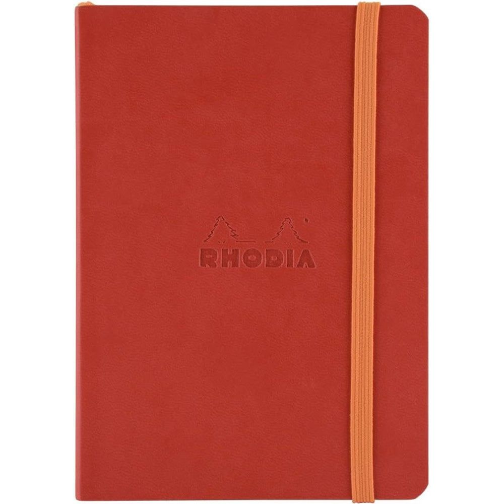 Rhodia Rhodiarama İtalyan Deri Lastikli Dot Defter 90gr A6(105x148mm) 72 Yaprak Poppi
